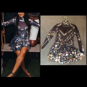 Black and Sliver party dress! Fits size 0 - 12